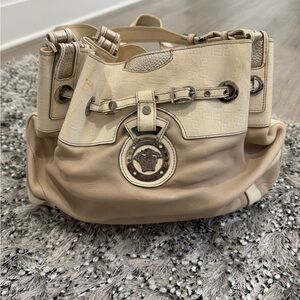Versace Beige and Cream Shoulder Bag